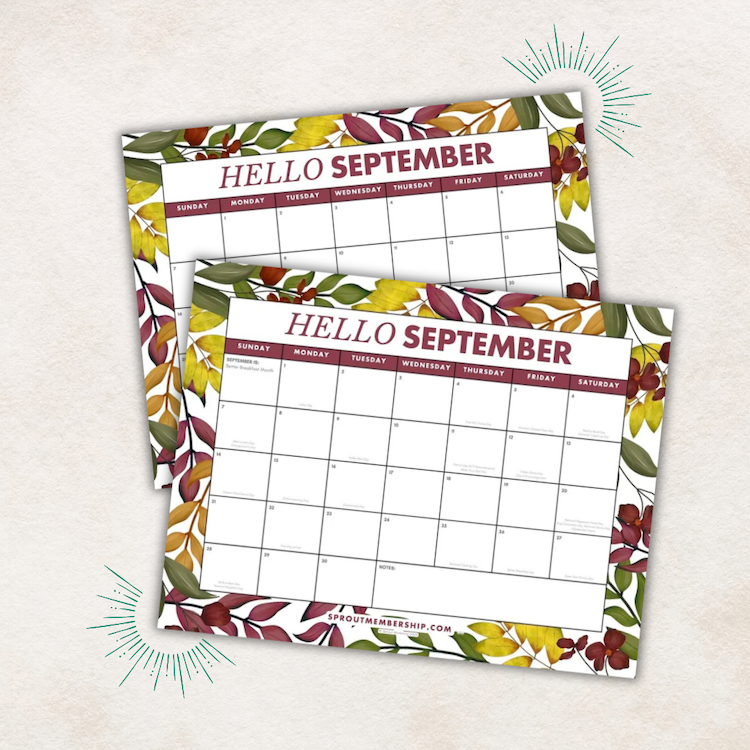 September Member Preview &amp; Calendars
