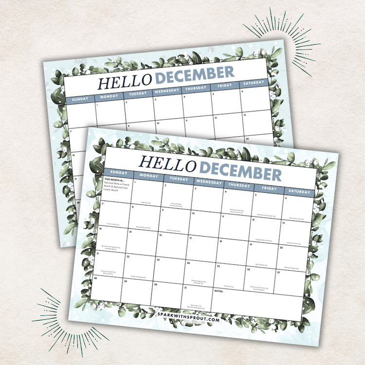 December Member Preview &amp; Calendars