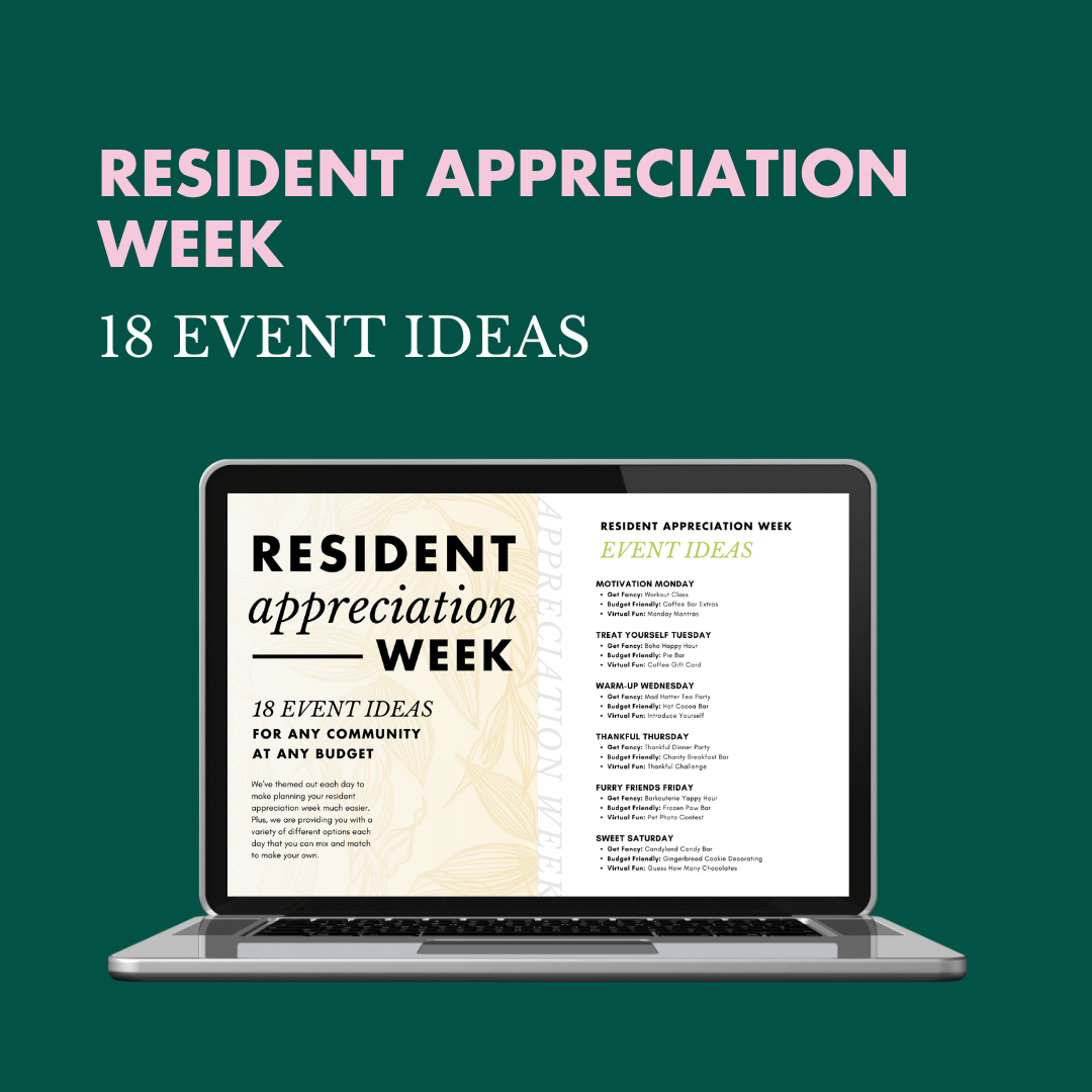 Resident Appreciation Week E-book: 18 Appreciation Event Ideas