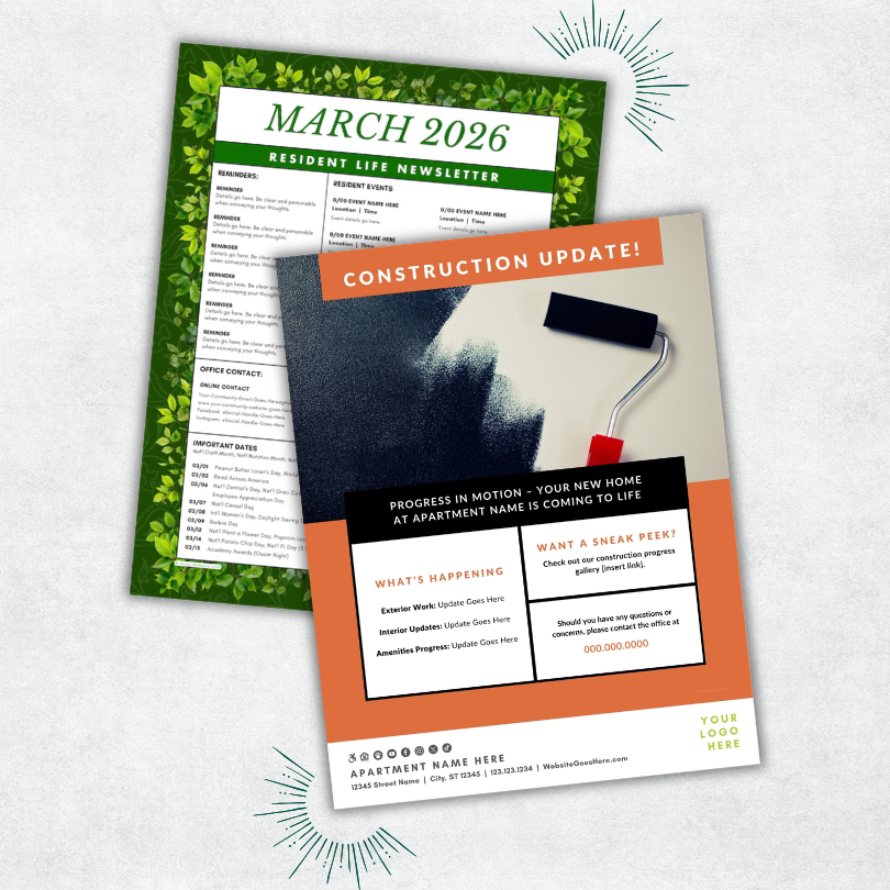 Communication: Newsletter Template &amp; Onsite Transitions