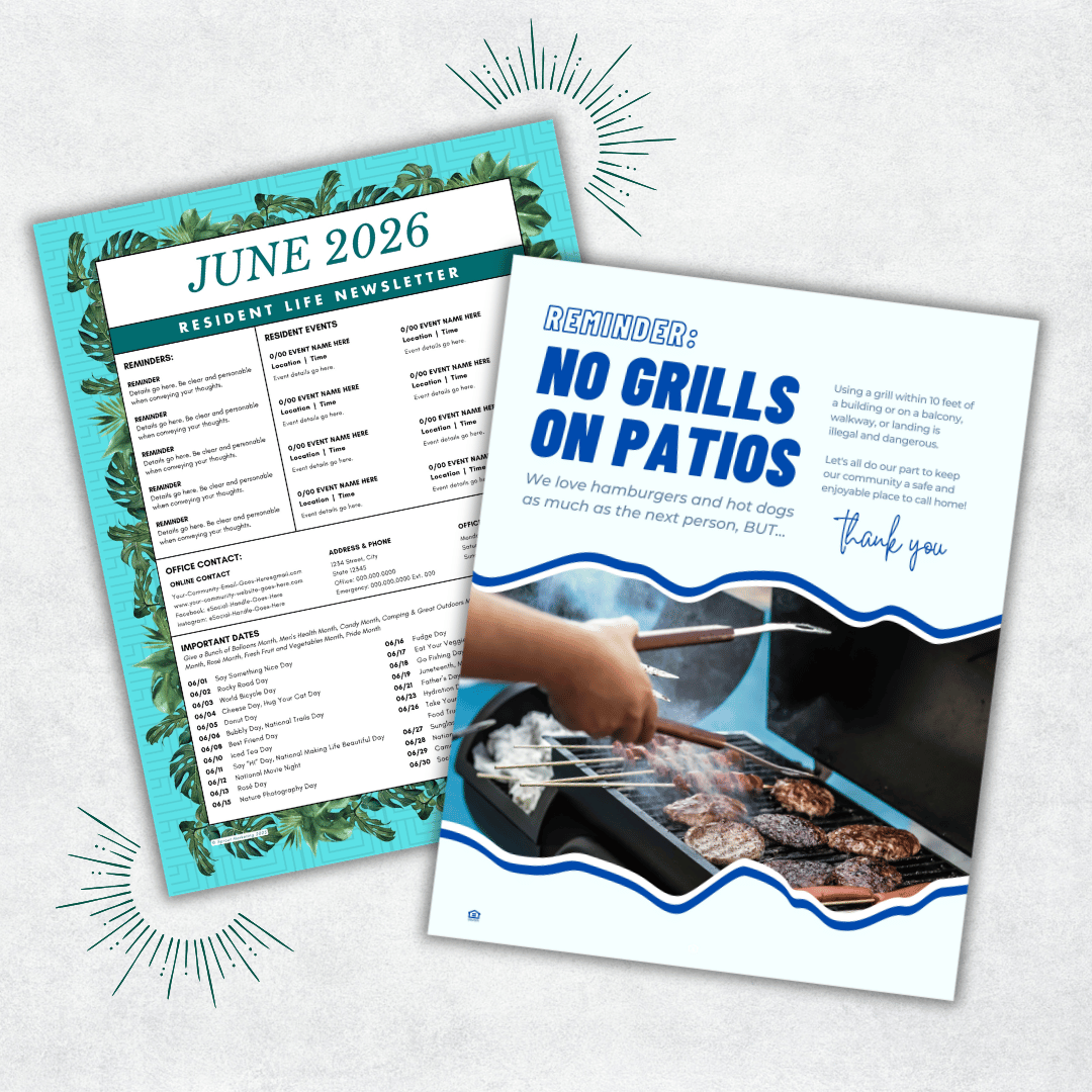 Communication: Patio Notice &amp; Newsletter