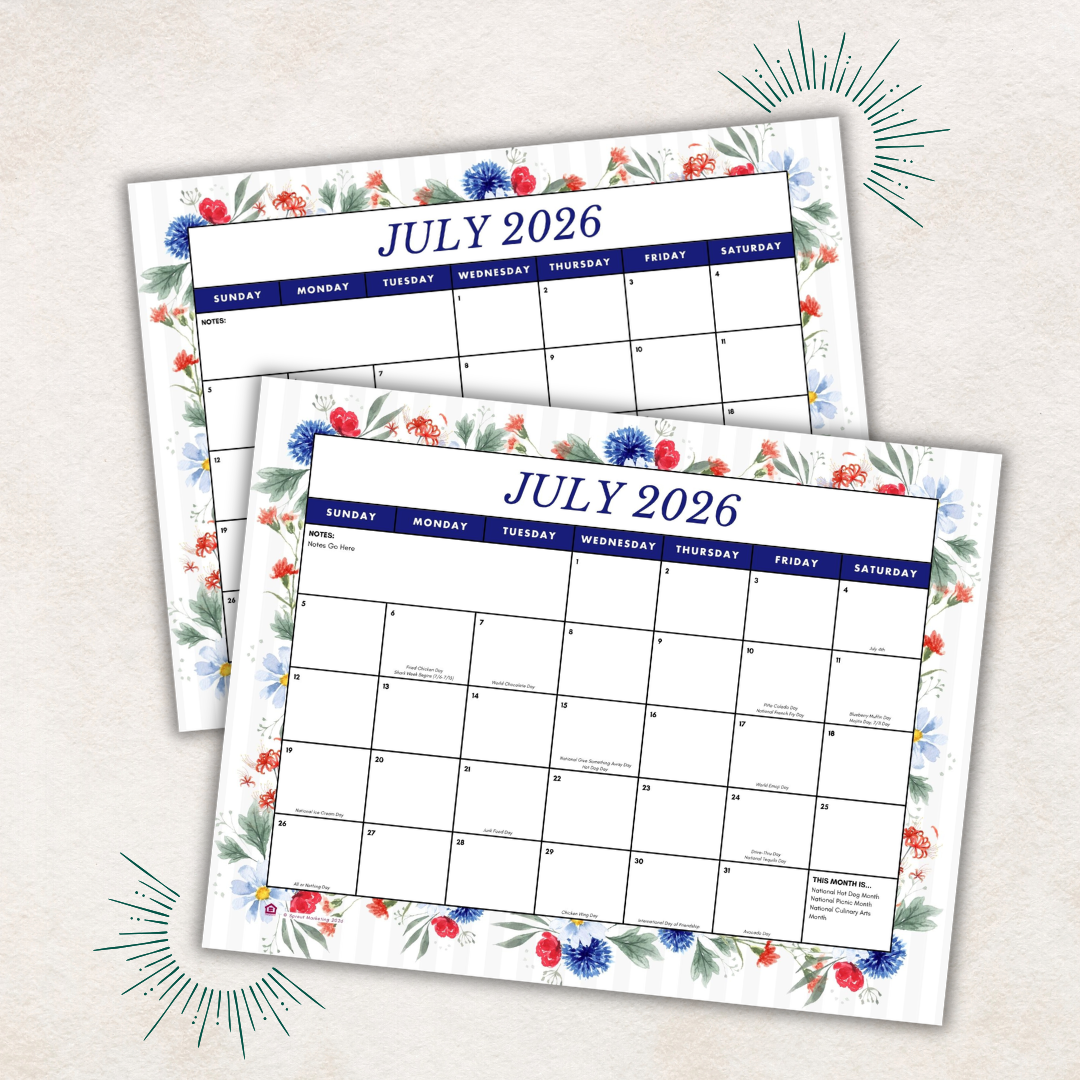 July Member Calendars