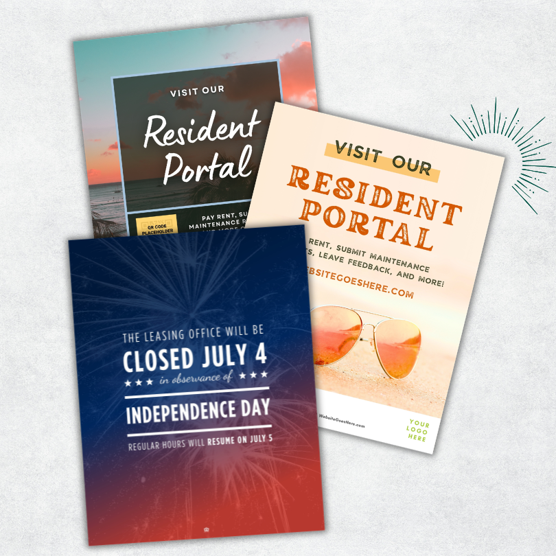 Communication: Resident Portal, Holiday Notice &amp; Newsletter