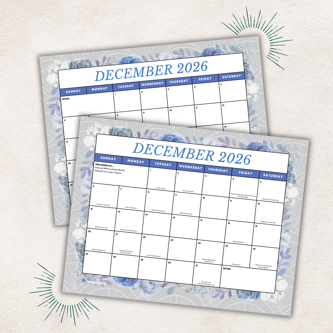 December Member Calendars
