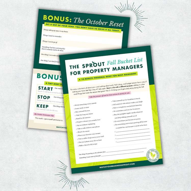 Just for You: The Manager’s Fall Bucket List