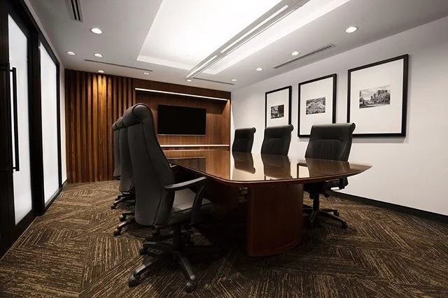 Working within the limitations of an existing boardroom was a fun challenge. This was our first time using electric privacy switch glass on a project - swanky! #nowandthen