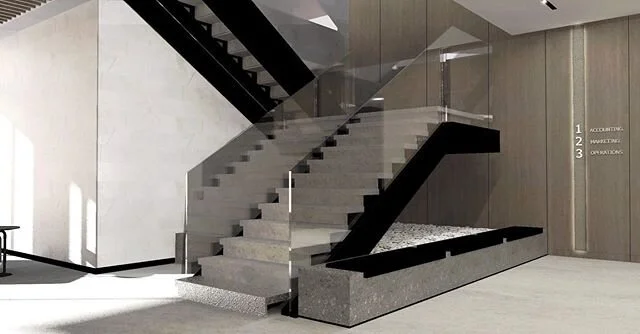 One of our latest design concepts for a commercial lobby space in downtown Ottawa. We have recently expanded upon our in-house rendering capabilities and are excited to share the results with you and our clients!