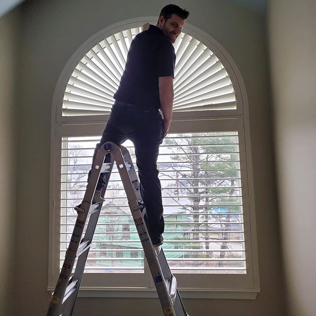 Learning from the best of the best on today&rsquo;s installation. Working with Angelo Karpetas from A&amp;M Designs on this beauty. Angelo is a Master Certified Hunter Douglas Installer as well as a Certified Norman Shutter Installer. Always a privil