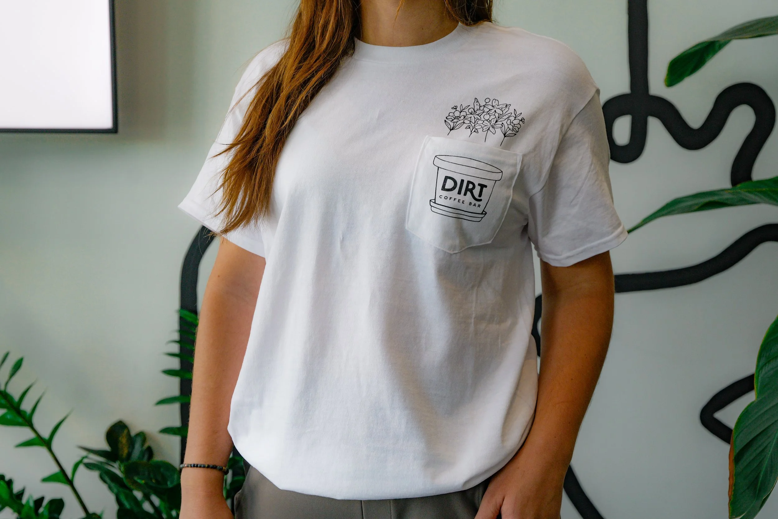 White DIRT Flower Tee