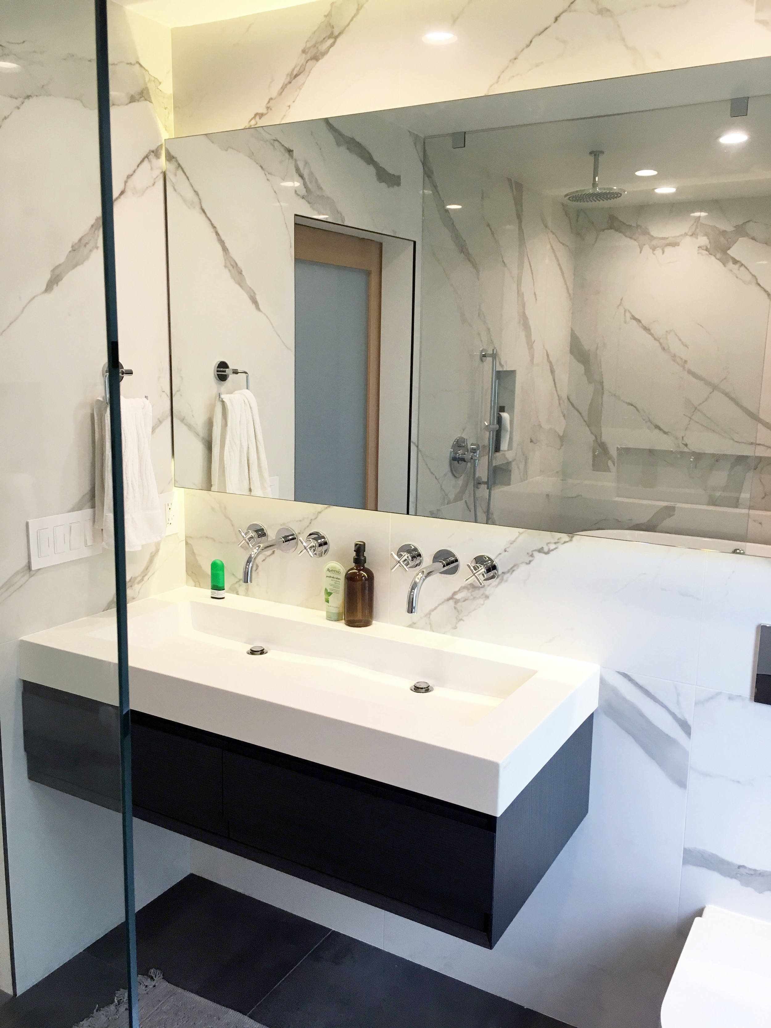 Renovated master bathroom