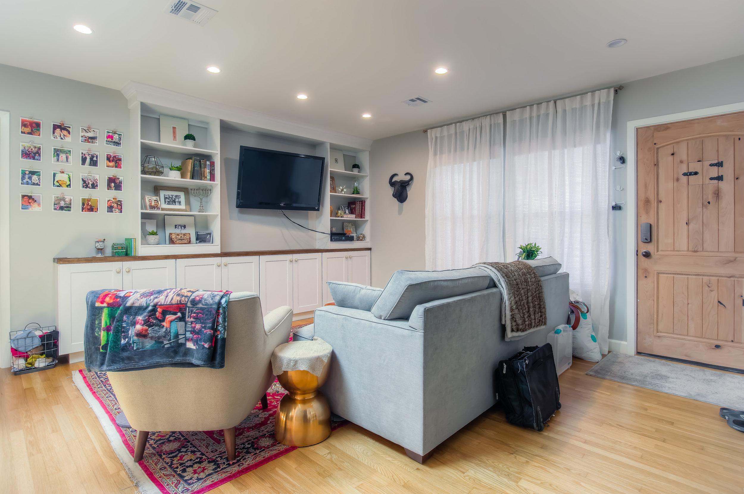 Altadena cottage bright and bold living room remodel