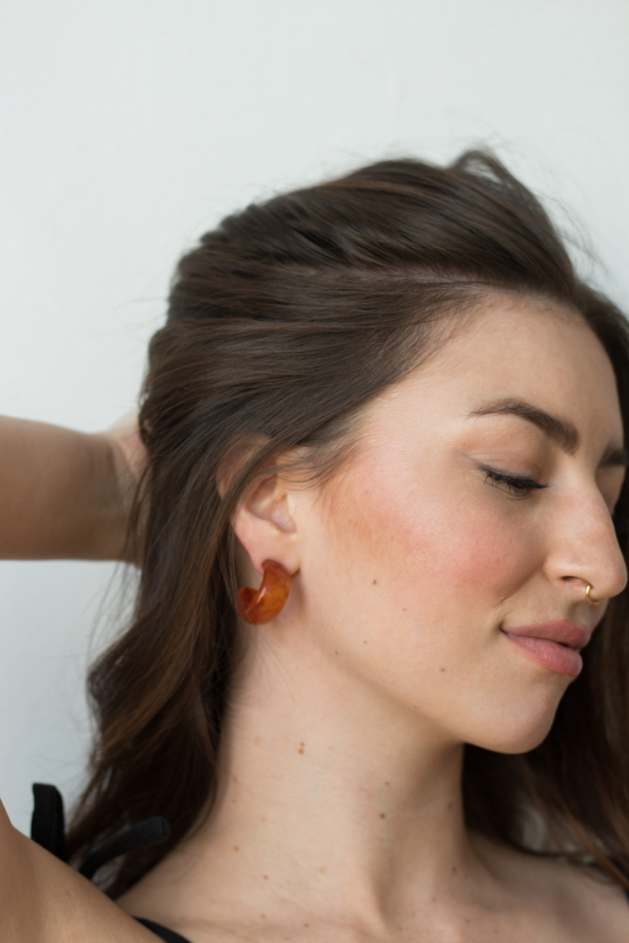 amber resin hoops