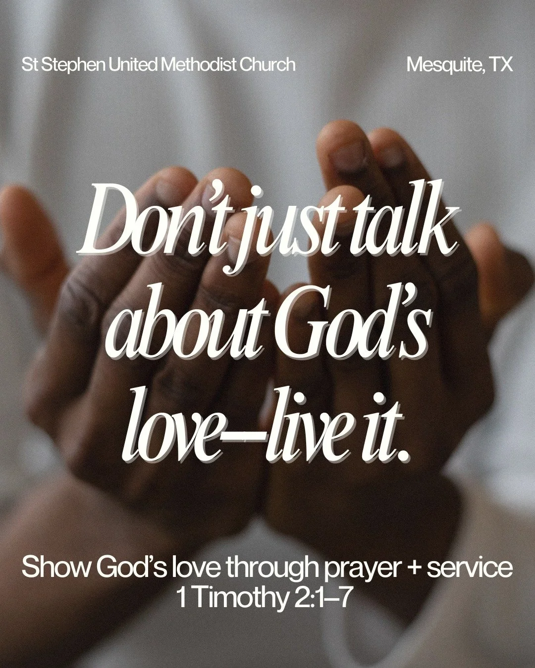 💡 As we continue the week, let&rsquo;s remember: faith isn&rsquo;t only about the words we speak&mdash;it&rsquo;s about the way we live. When Paul writes in 1 Timothy 2:1&ndash;7 that we should pray for all people, he reminds us that God&rsquo;s lov