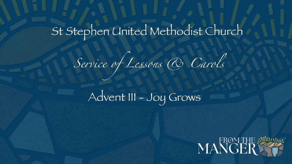 Hi Church Family,

This Sunday, we invite you to a special Lessons and Carols service as we celebrate the joy of Christmas together. Through Scripture and song, we&rsquo;ll retell the beautiful story of God coming to dwell with us. It&rsquo;s a worsh