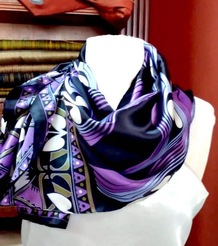 Bufandas varias en satín de seda