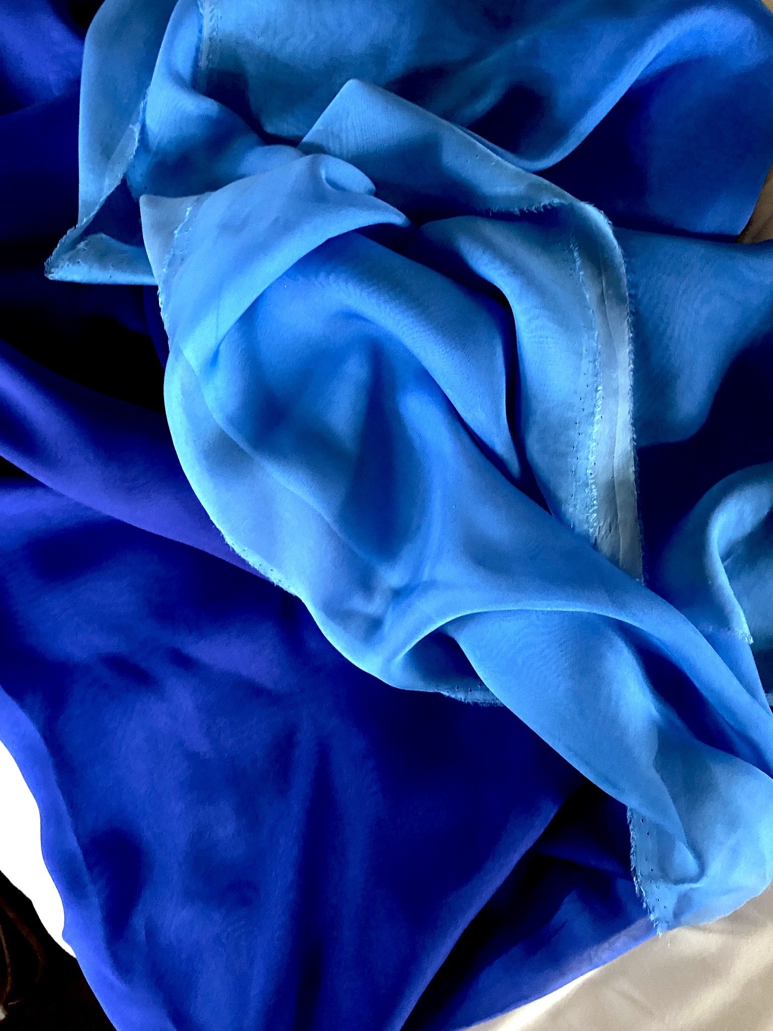 Chiffon en seda 100% en color difuminado