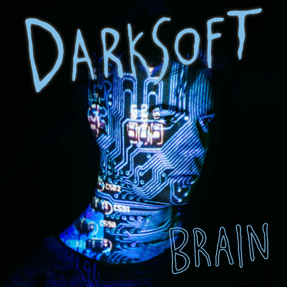 Album artwork for the debut Darksoft album Brain, out 10/26 on Look Up Records