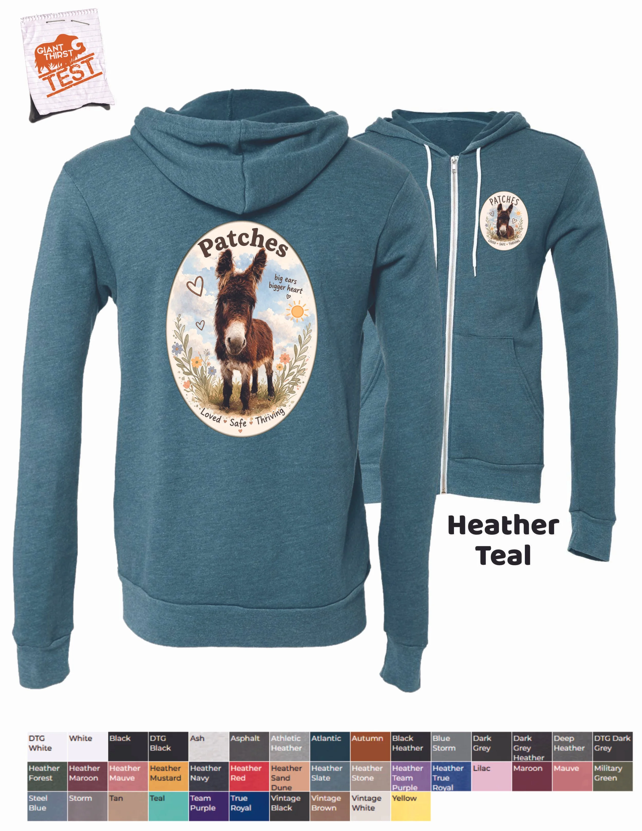 "Patches" Custom Full Zip Hoodie