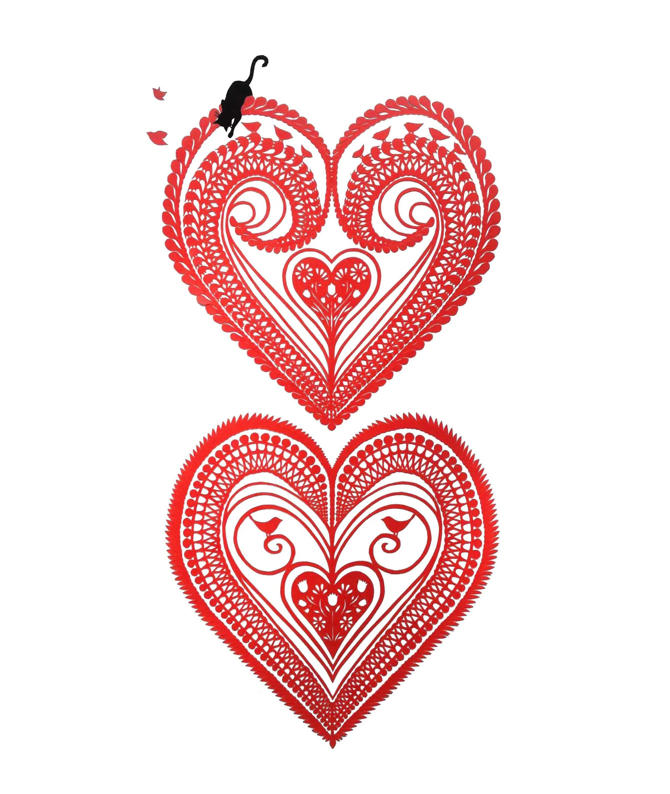 Two hearts and a Cat © 2017 - commissioned artwork