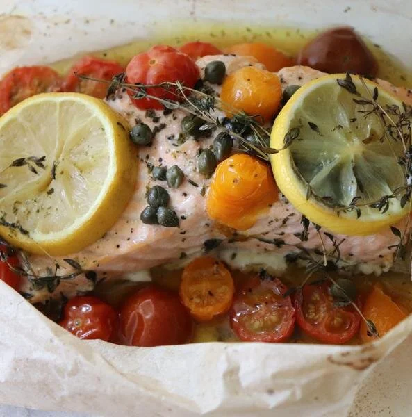 Baked Salmon in Parchment Paper — Riche Holmes Grant, Esq.