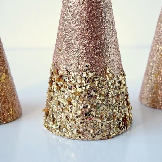 Festive DIY Cone Christmas Trees Decorated With Fringe Ribbon < Craftidly