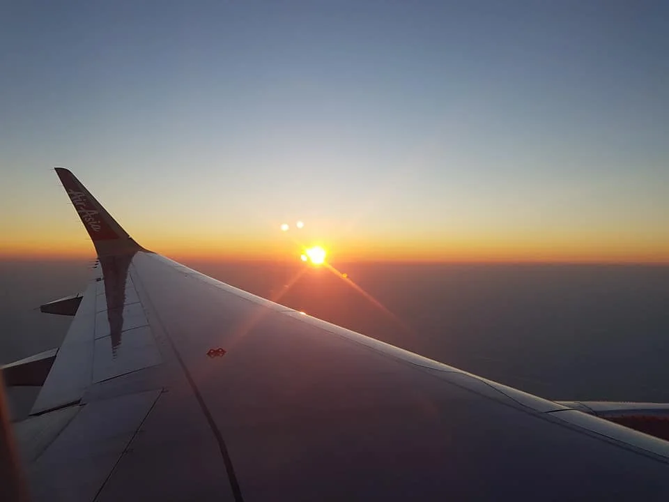 Beautiful sunset on my flight to Chiang Mai