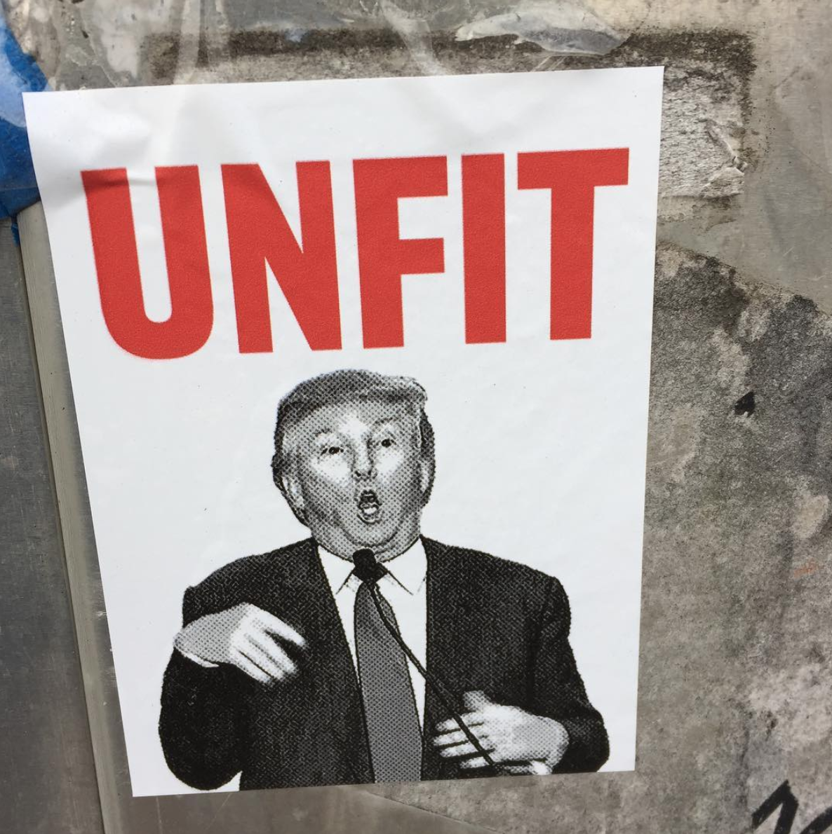 Picture of Trump saying "Unfit"