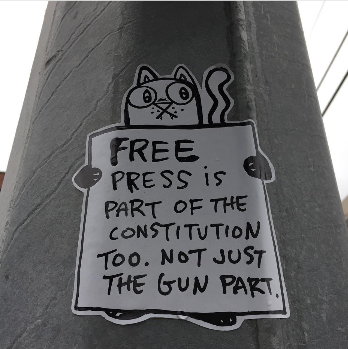 Free press is part of the constitution too. Not Just the gun part.