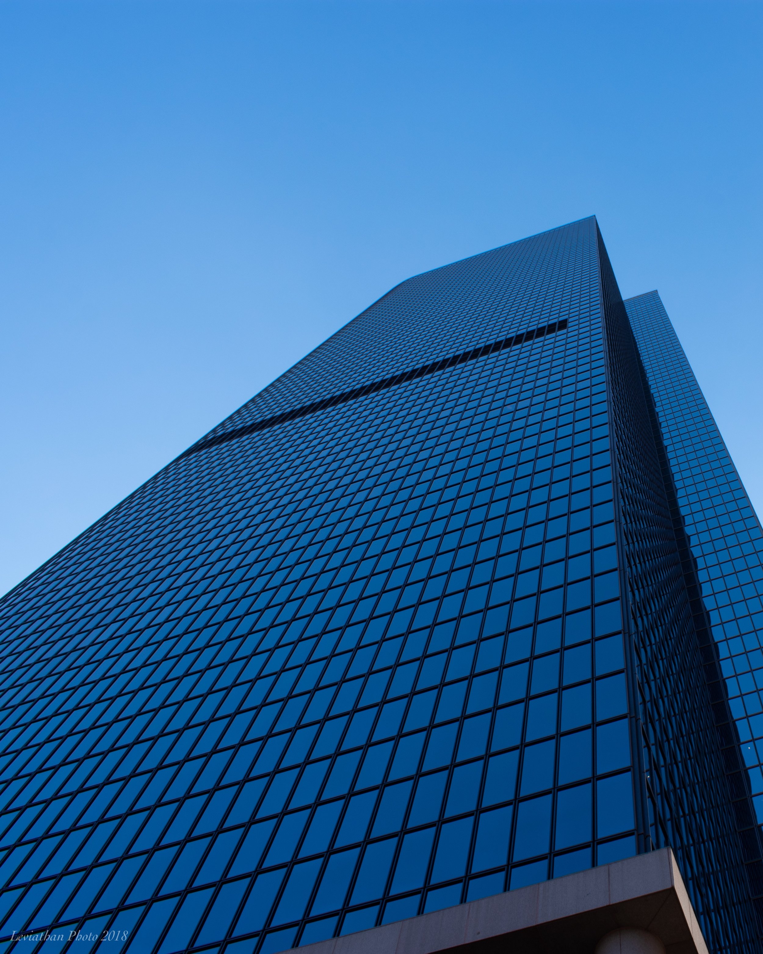 The lone blue mountain