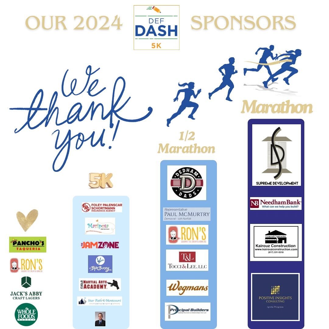 Let&rsquo;s give them all a hand 👏🏽👏🏽👏🏽

Give it up for the incredible people and organizations that helped us reach race day this year by sponsoring our 2024 DEF Dash! Thank you all so much for helping us make this another fantastic event for 