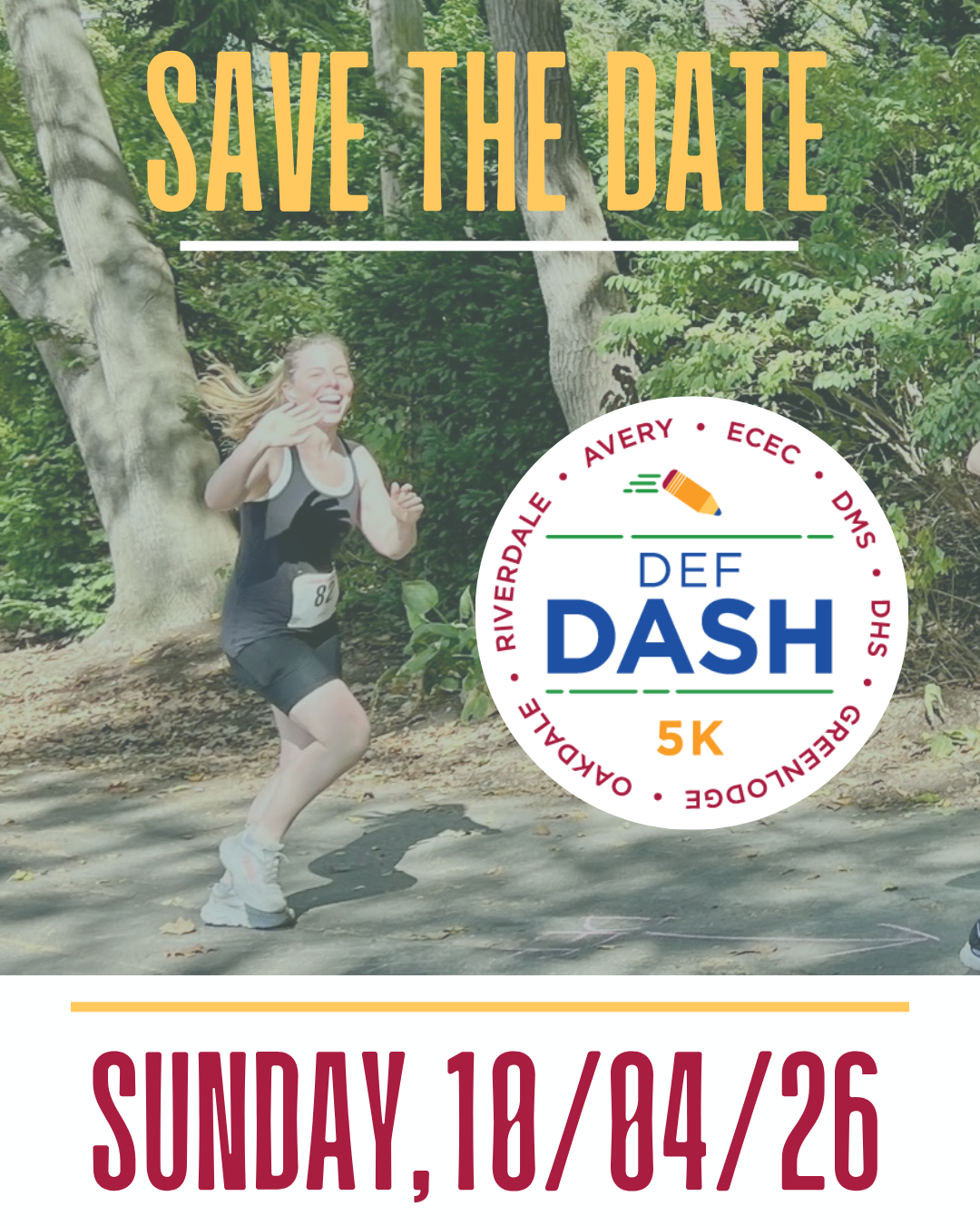 save the date for the DEF Dash, October 4, 2026