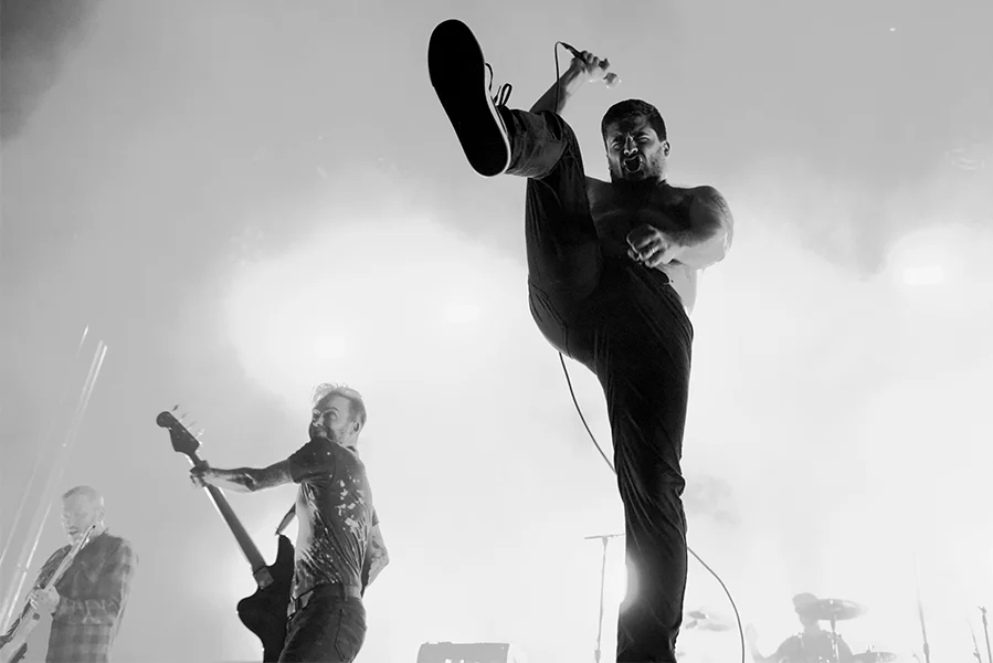 Alexisonfire’s (L-R) Dallas Green, Chris Steele and George Pettit.