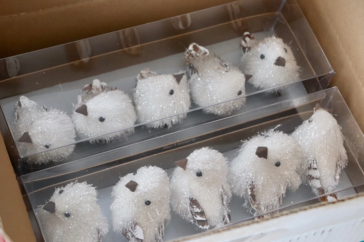 Ornaments ready to be packed away until next year! Photo by: Lighter Side Interiors