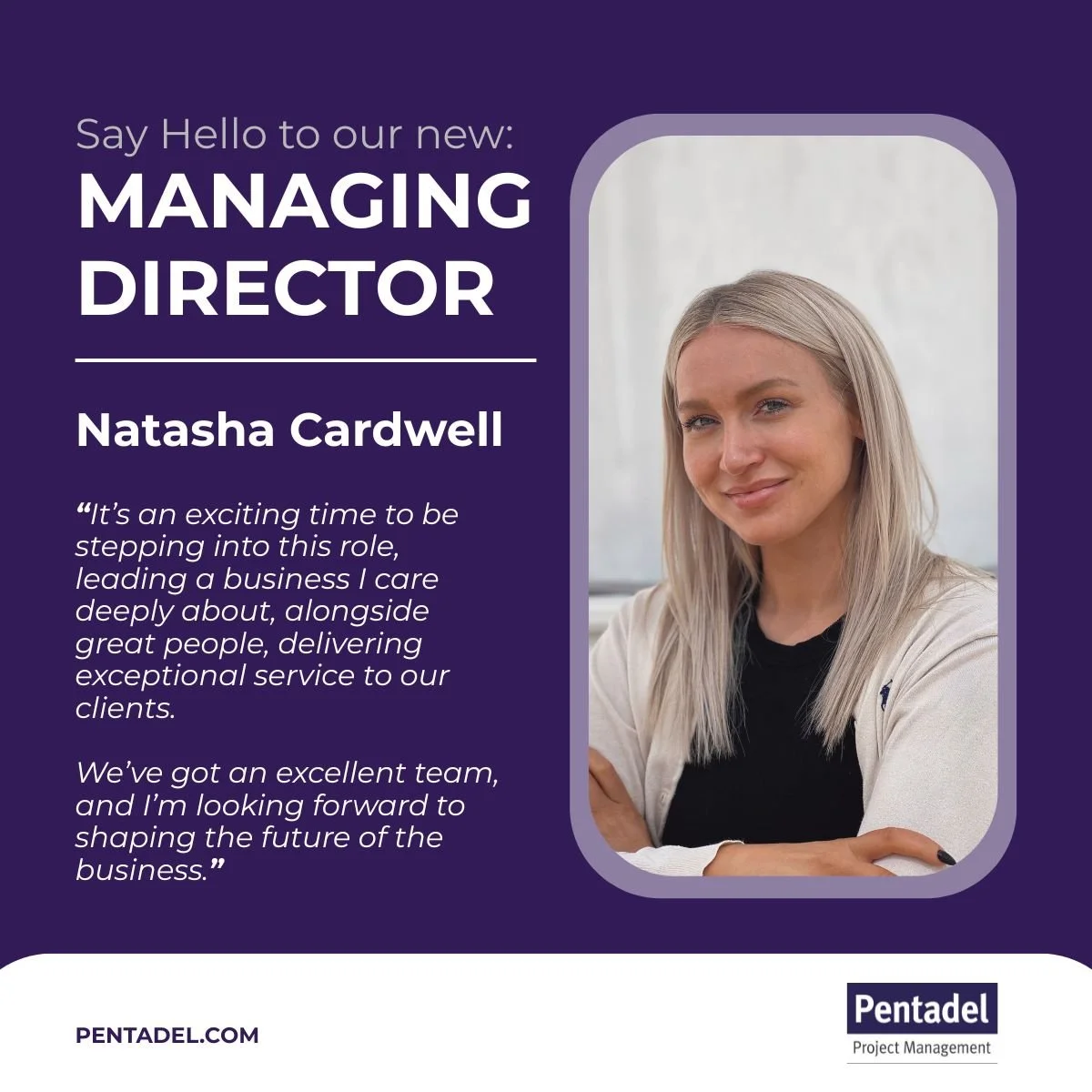 Pentadel appoints Natasha Cardwell as Managing Director