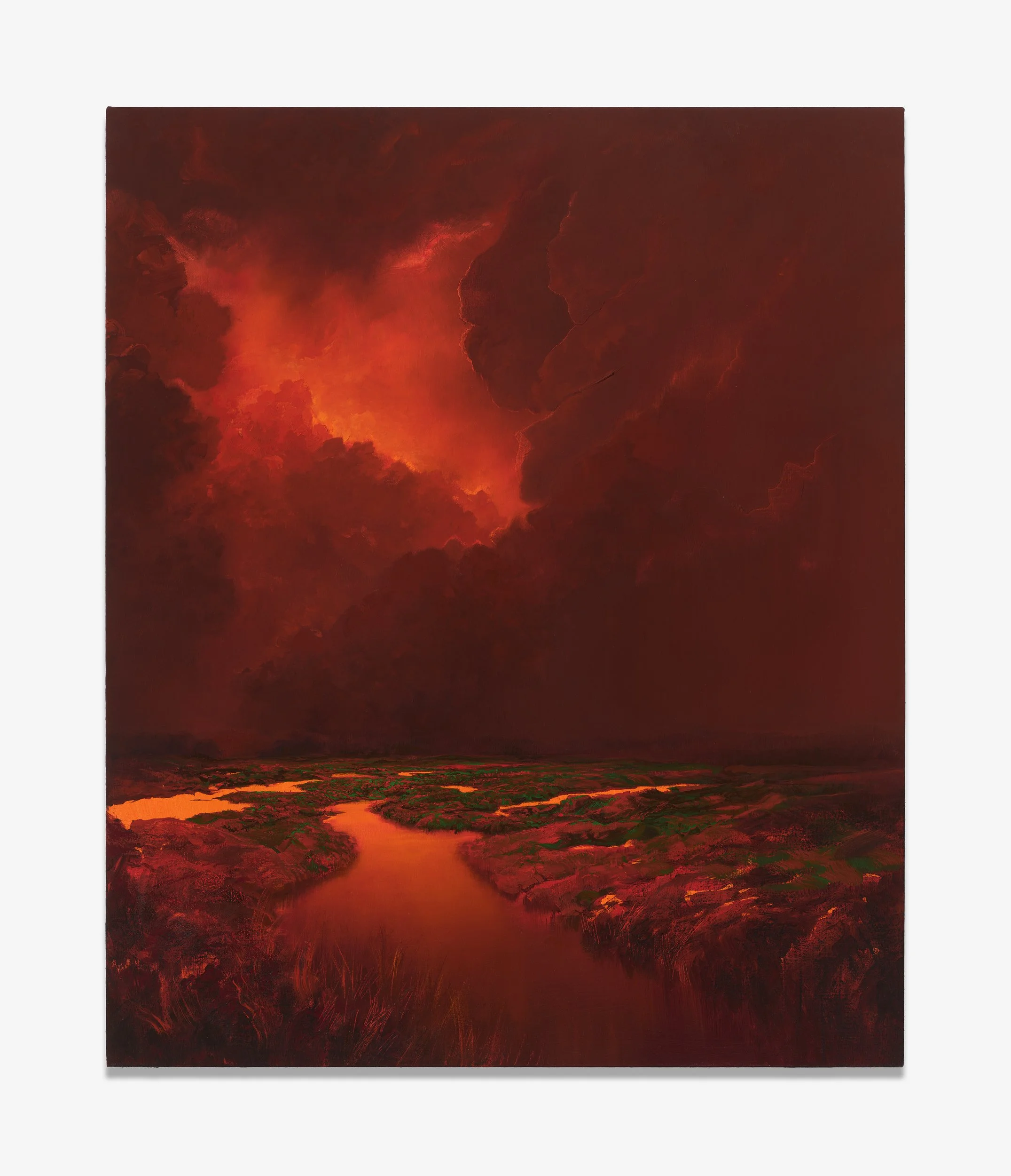 Red Marsh (#2529), 2025, Oil on linen, 48x40"