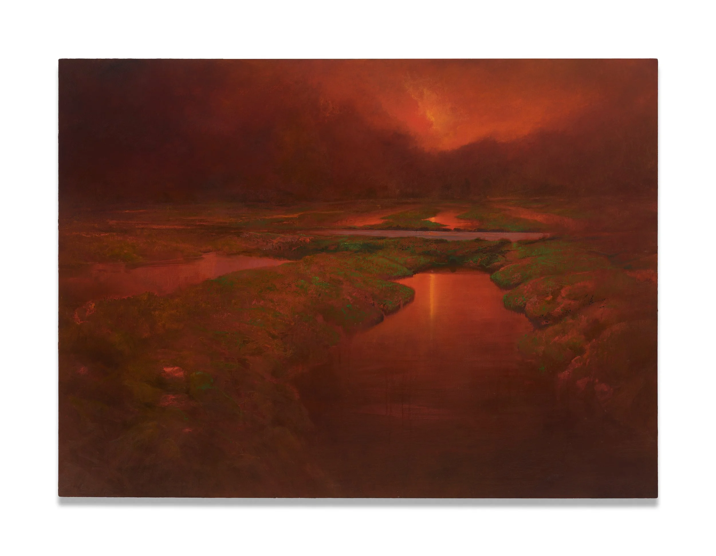 Red Marsh (#2521), 2025, Oil on linen, 48×66"
