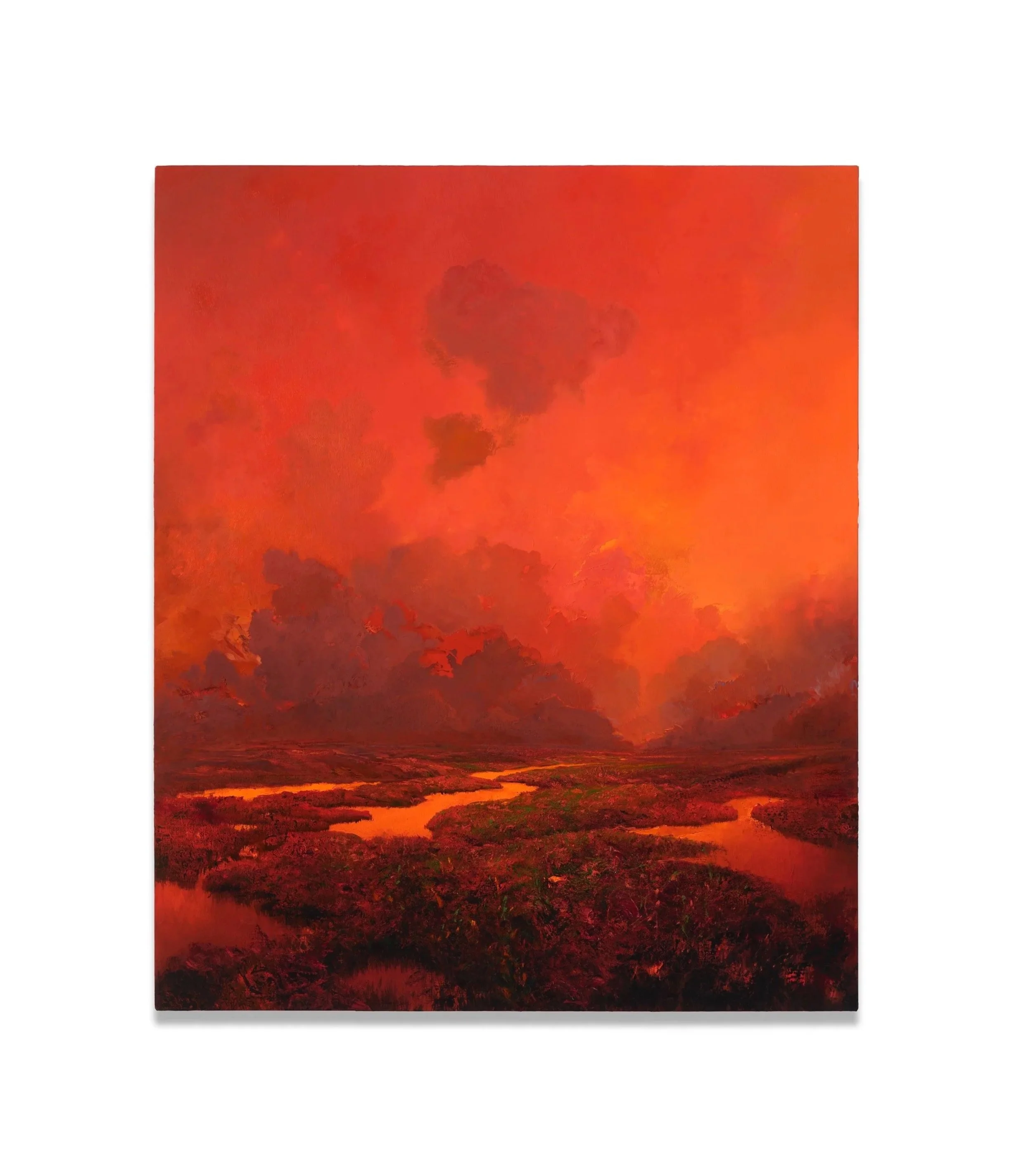 Red Marsh (#2525), 2025, Oil on linen, 48x40"