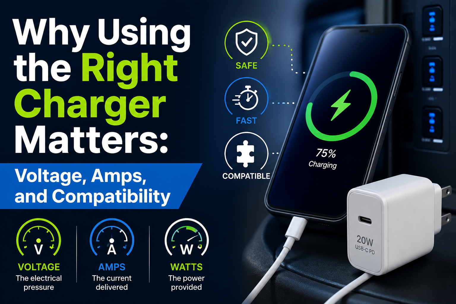 Why Using the Right Charger Matters: Voltage, Amps, and Compatibility
