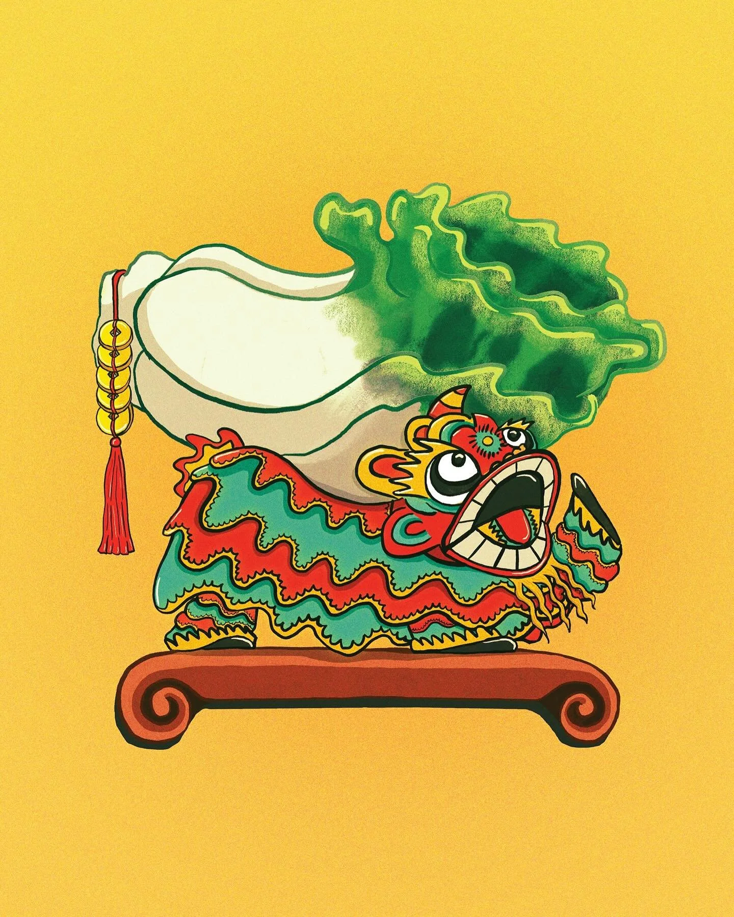 My artwork 🥬 &lsquo;Leafy Greens&rsquo; 🥬 is exhibiting at @blankgalleryaus as part of the &lsquo;LET&rsquo;S EAT&rsquo; Lunar New Year group show. 

My artwork celebrates the crunch of leafy green vegetables which are integral to a LNY feast, part