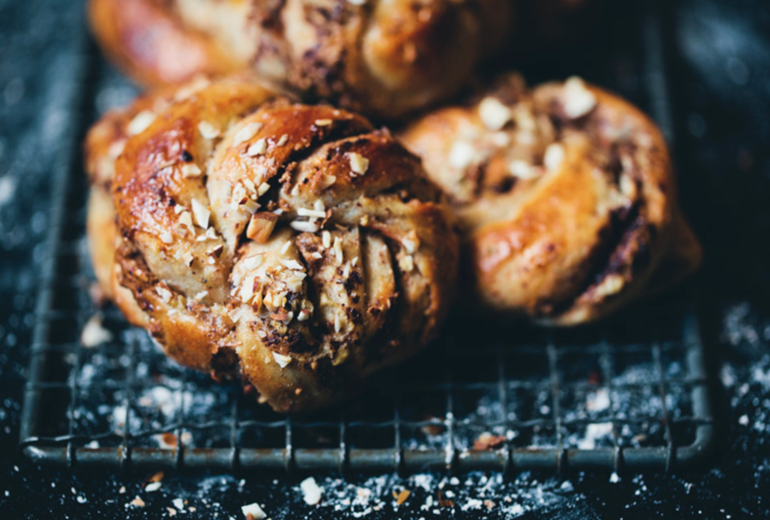 Hazelnut, Apple &amp; Chocolate Buns
