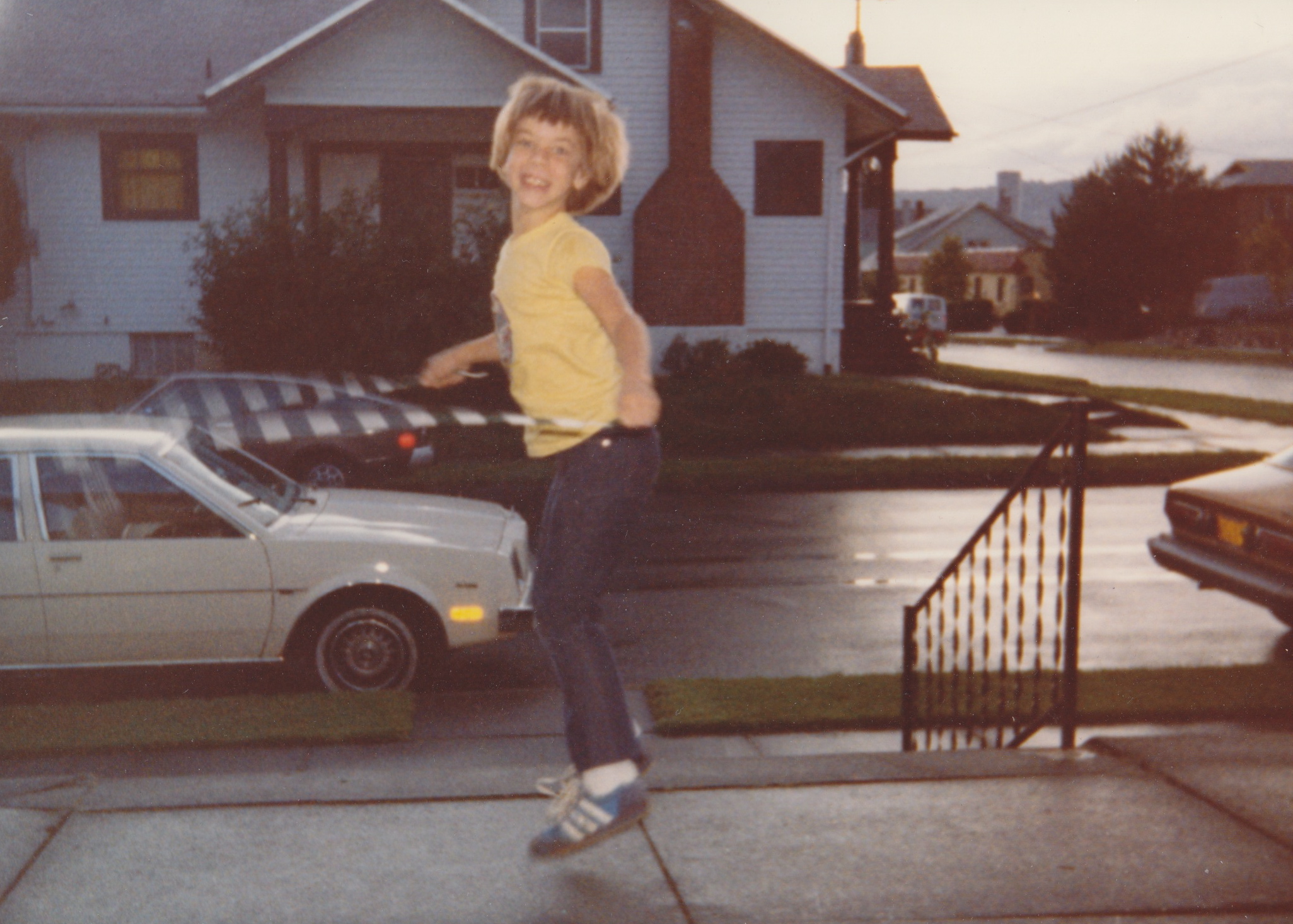 Me jump roping in front my grandparent's home at 24th and Se caruthers