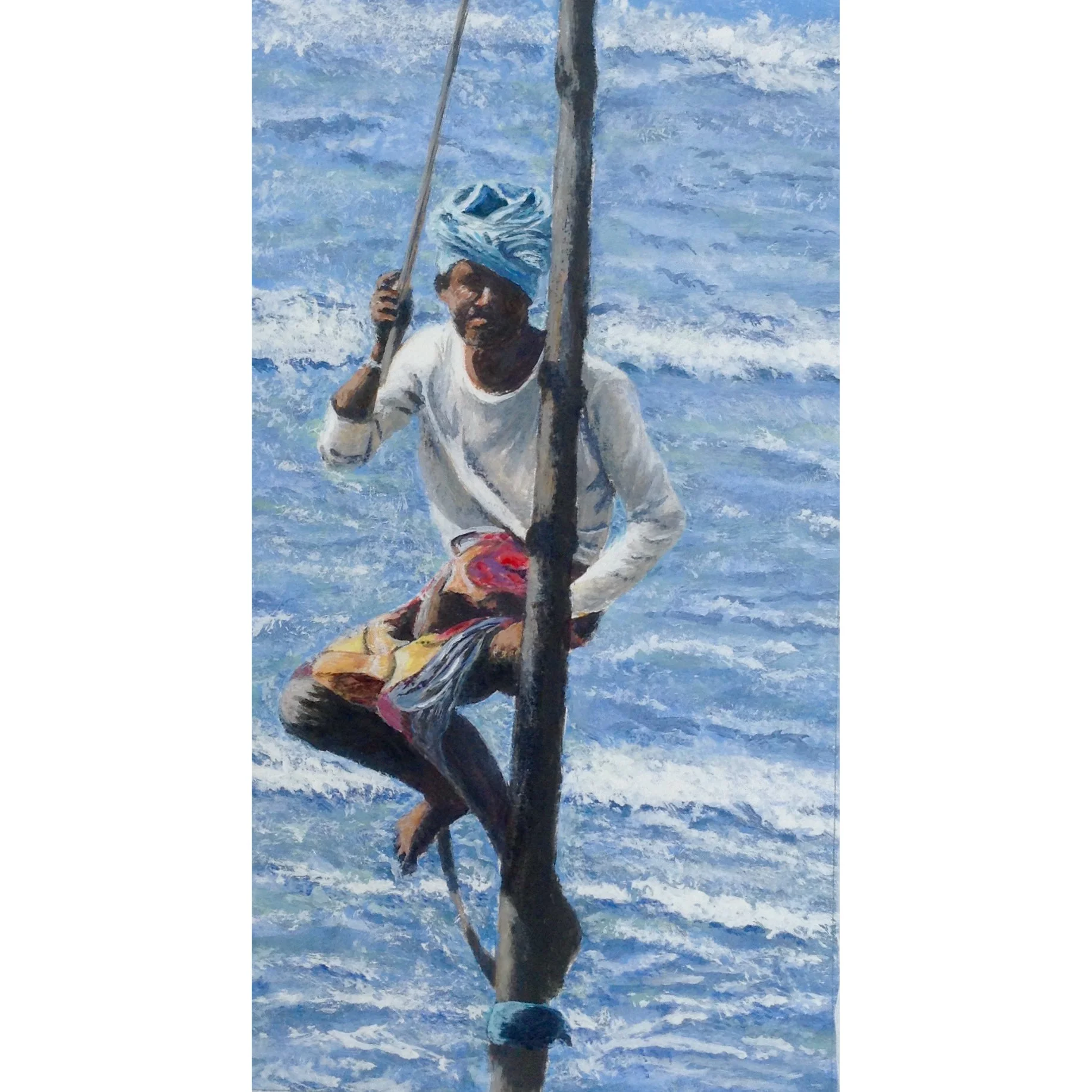 Galle fisherman, Sri Lanka