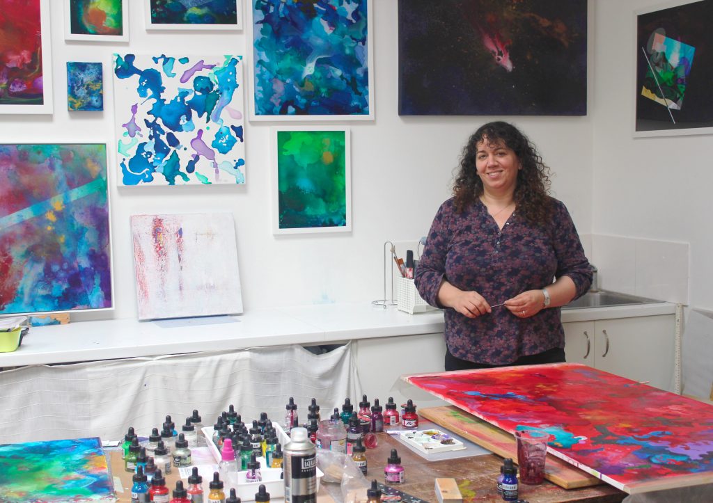 Teresa in her studio