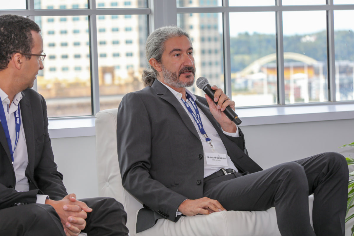    Franco Cordaro    answering a question from the floor during the panel discussion  