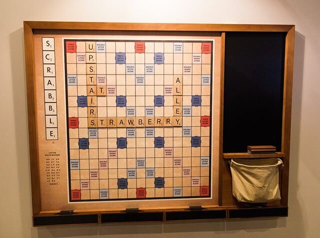 All your favorite games under one roof. #UpstairsAtStrawberryAlley #WallScrabble