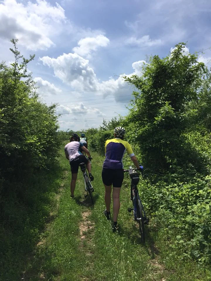 Our only bad route choice on the GPS. Slight cross country for 2km!
