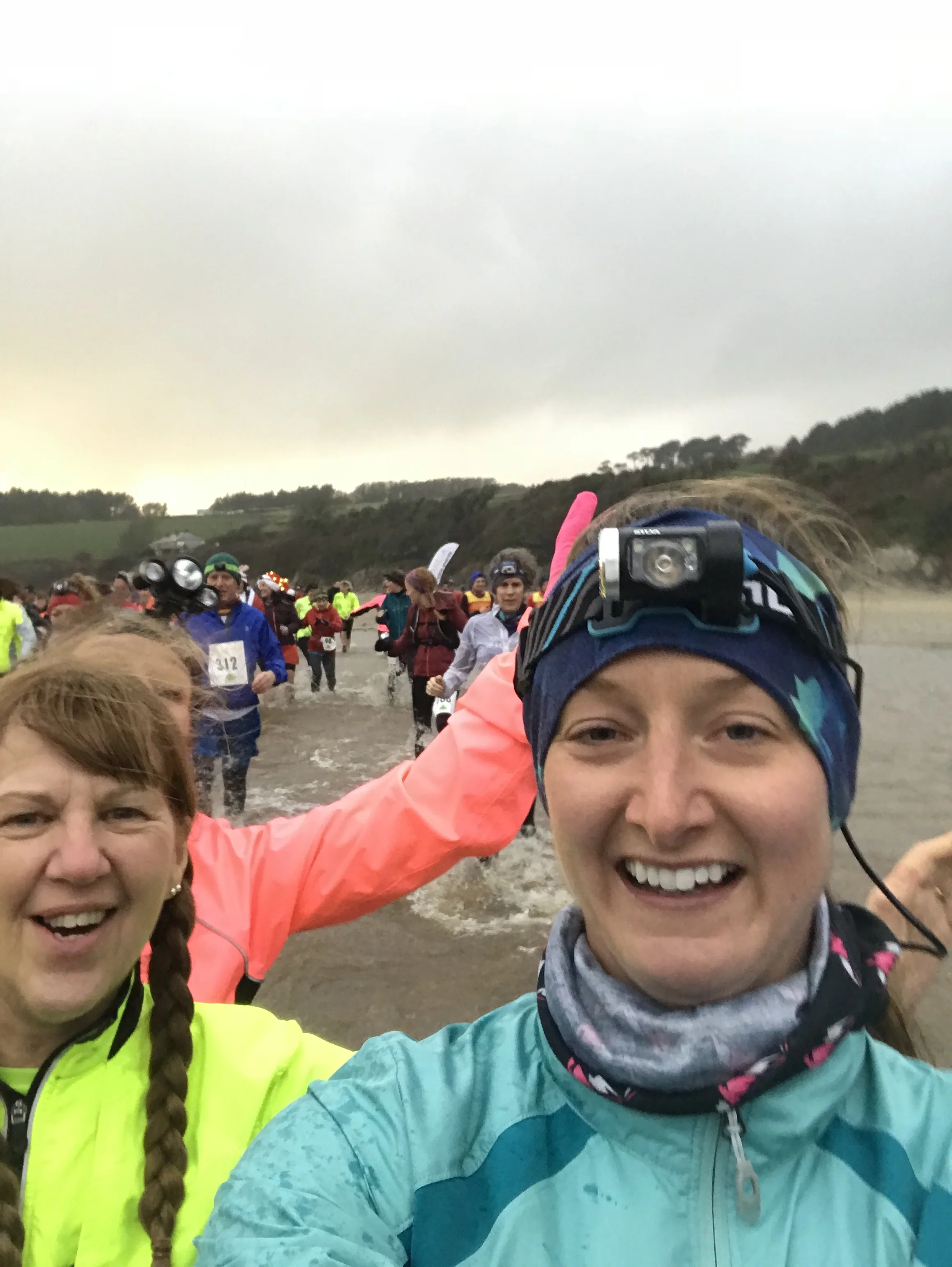 Meeting friends in the water!