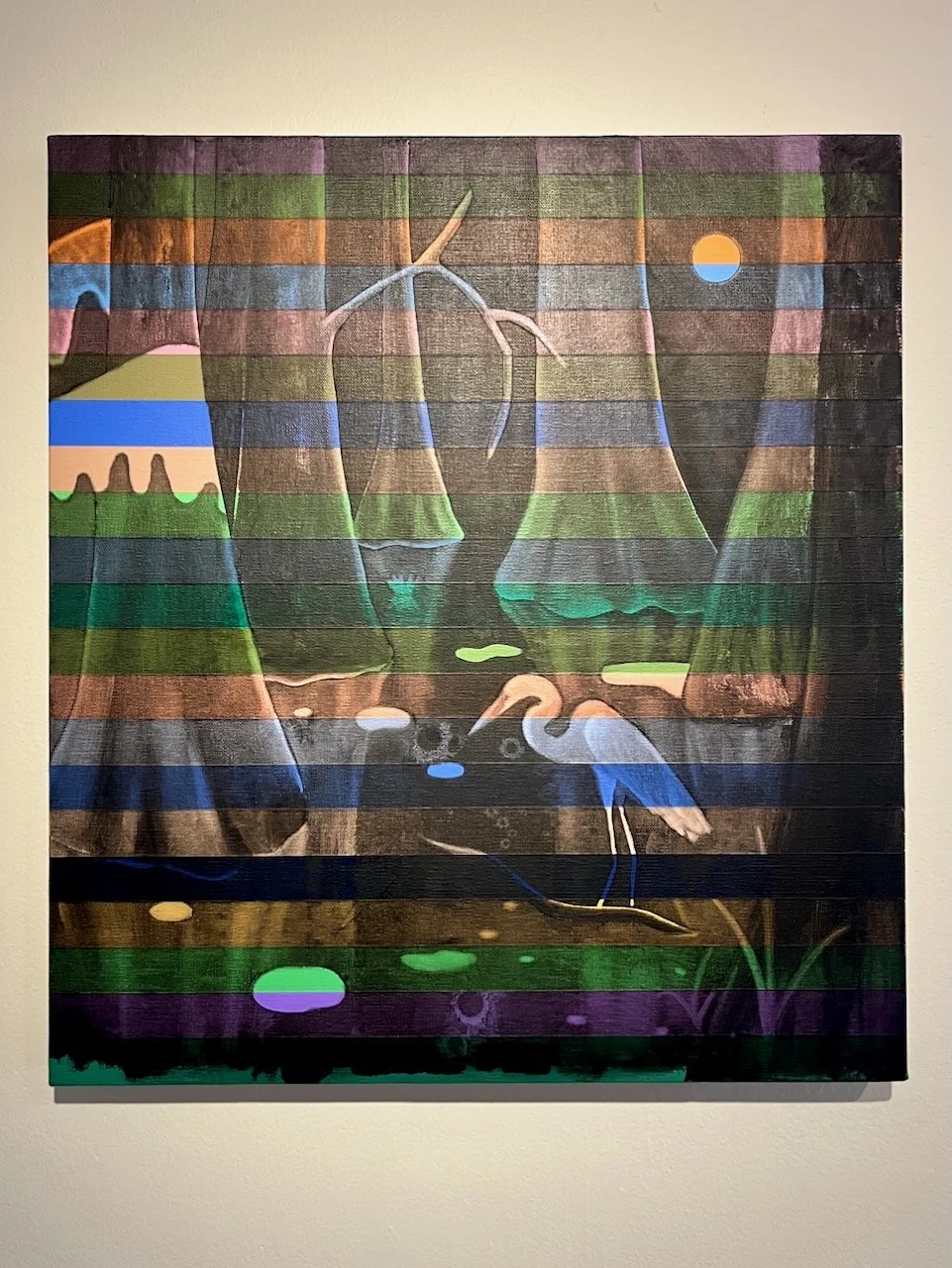  Stephanie Rivers&nbsp;  Swamp, 2024&nbsp;  Acrylic and oil on linen 20” x 18” 