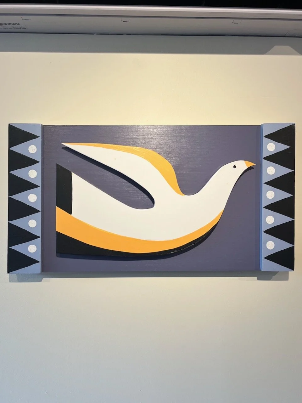  Kenley Darling  Messenger, 2026  Acrylic and wood&nbsp; 11” x 22” 