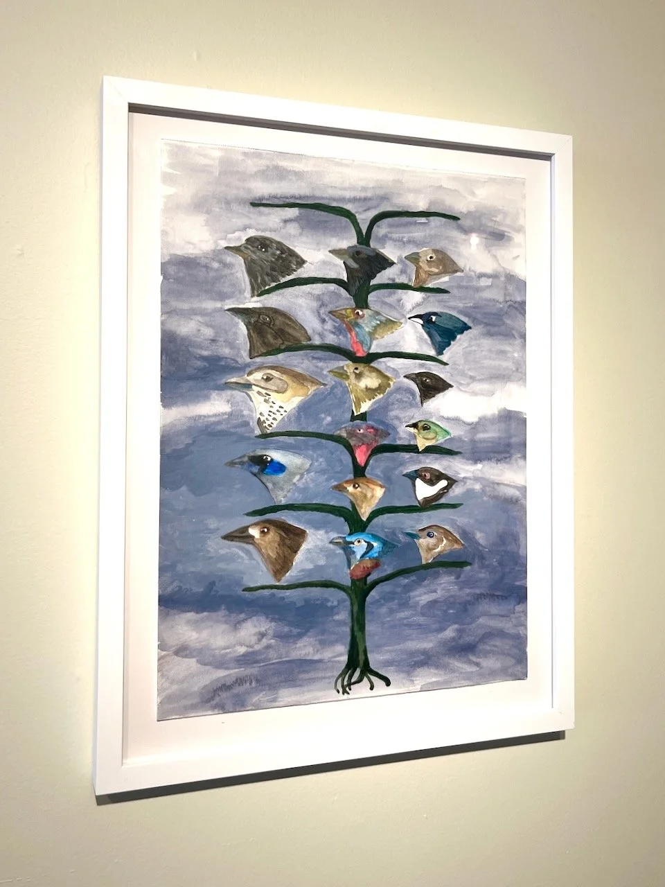  Rachel Cope&nbsp;  Avian, 2026  Gouache on paper  15” x 11” (18” x 14” framed) 